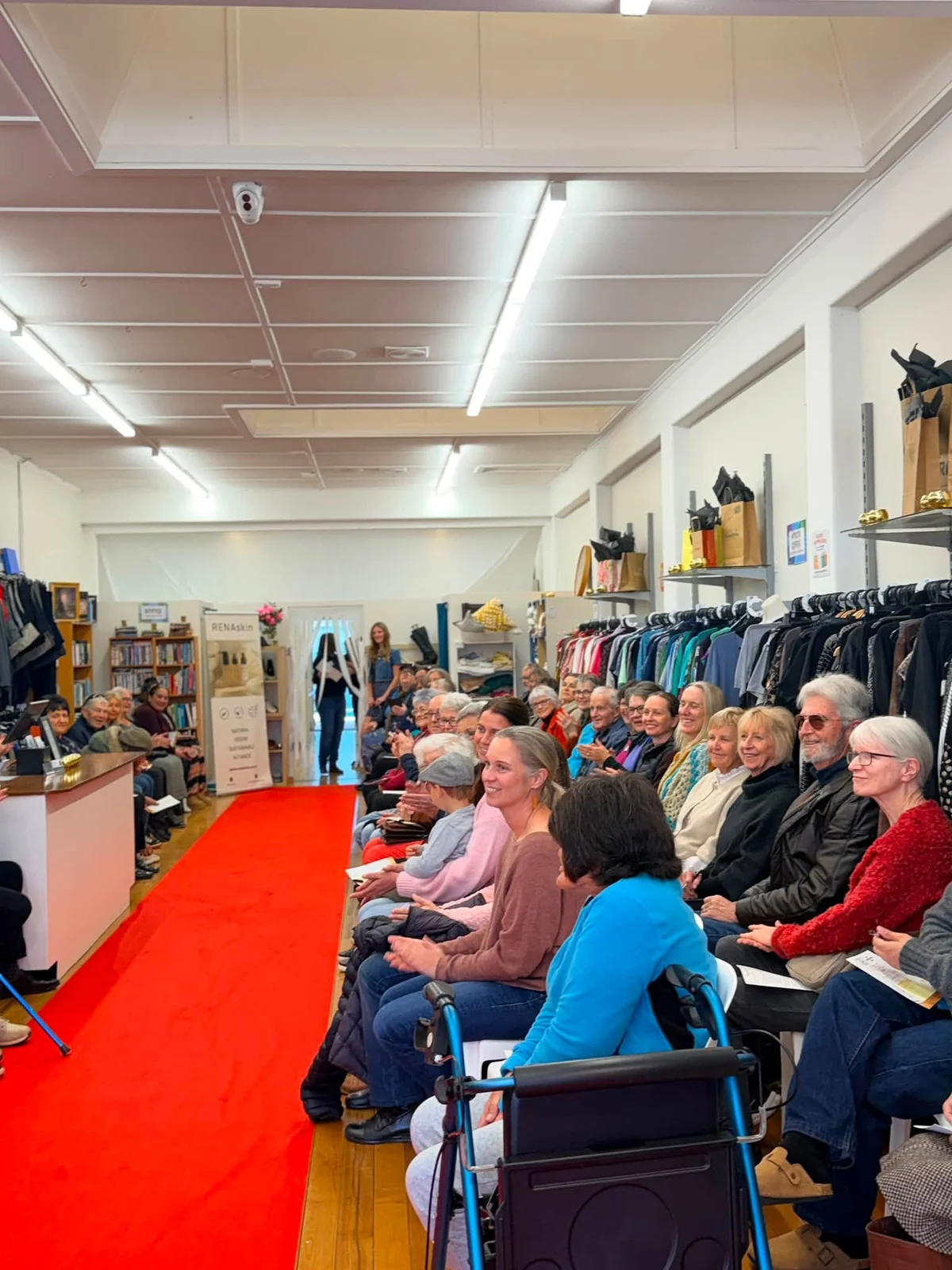 The red-carpet runway surrounded by guests at Have a Heart